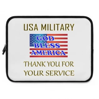 USA Military - Thank You for Your Service - Laptop Sleeve