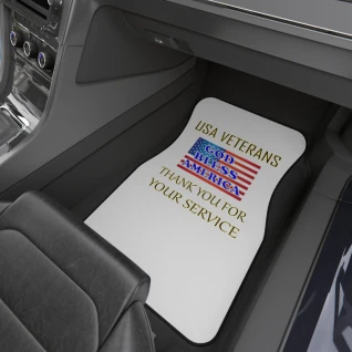 USA Veterans - Thank You for Your Service - Car Mats (Set of 4)