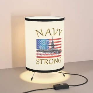 Navy Strong - Tripod Lamp with High-Res Printed Shade, US\CA plug.