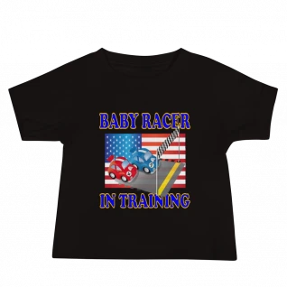 Baby Racer in Training - Baby Jersey Short Sleeve Tee - For Him or For Her