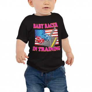 Baby Racer in Training - Baby Jersey Short Sleeve Tee - For Her