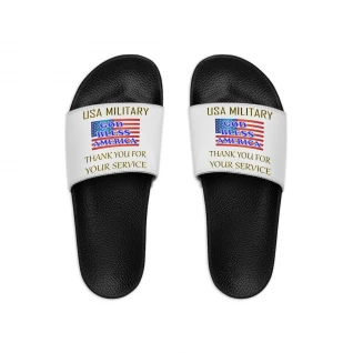 USA Military - Thank You for Your Service - Men's Slide Sandals