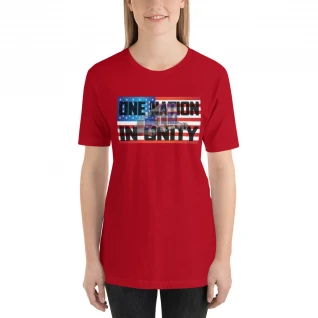 One Nation In Unity Short-Sleeve Trucker Premium T-Shirt - For Women