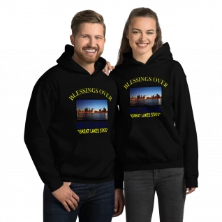 Blessings Over Michigan Hoodie - Great Lakes State - For Him or Her