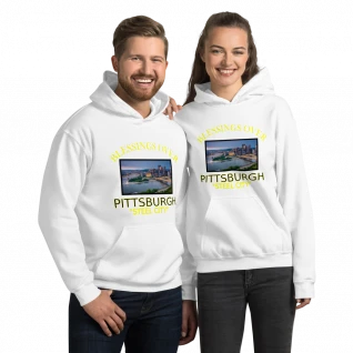 Blessings Over Pittsburgh Hoodie - Steel City - For Him or Her