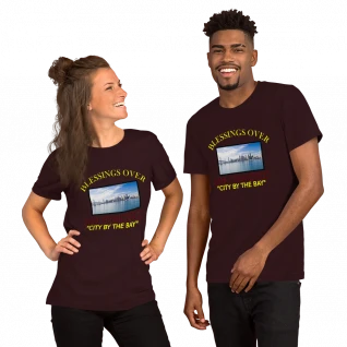 Blessings Over San Francisco Short-Sleeve T-Shirt - City By The Bay - For Him or Her