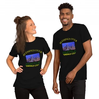 Blessings Over Seattle Short-Sleeve T-Shirt - Emerald City - For Him or Her