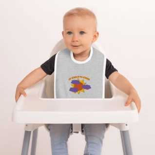 Joy Comes In The Morning - Embroidered Baby Bib - For Boys and/or Girls