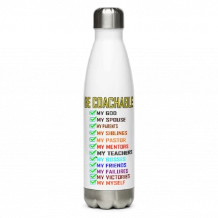 Be Coachable Stainless Steel Water Bottle