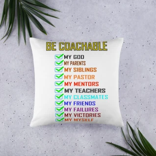Be Coachable Basic Pillow