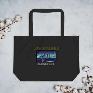 Los Angeles Realtor - Large Organic Tote Bag - For Him or For Her