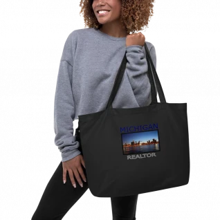 Michigan Realtor - Large Organic Tote Bag - For Him or For Her
