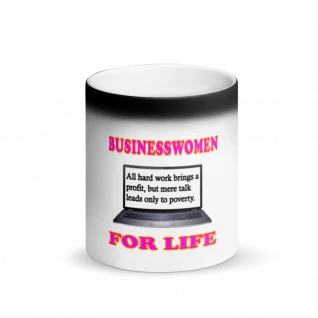 Businesswomen For Life Matte Black Mug