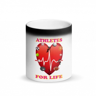 Athletes For Life Matte Black Mug - For Her