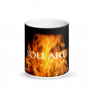 You Are Fire Matte Black Mug