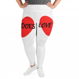 Love Does - White Plus Size Leggings - For Her