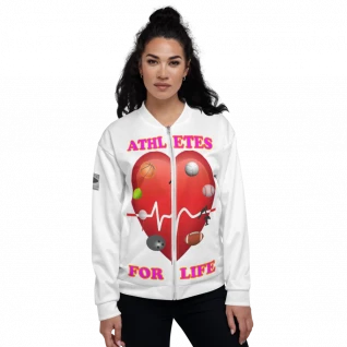 Athletes For Life - Double-Sided Bomber Jacket - For Her