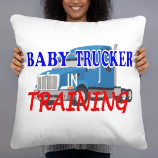 Baby Trucker in Training - Basic Pillow