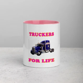Truckers For Life - Mug with Color Inside - For Women