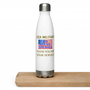 Thank You For Your Service - Stainless Steel Water Bottle