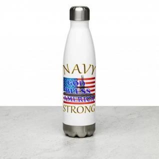 Navy Strong - Stainless Steel Water Bottle