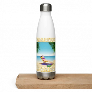 Vacation Mommy Stainless Steel Water Bottle - 17 oz.