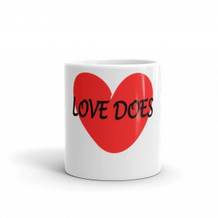 Love Does White Glossy Mug